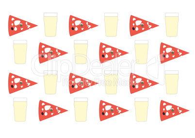 Beer and pizza vintage