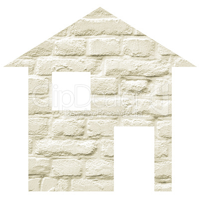 White brick house vintage