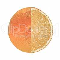 Orange fruit full and sliced vintage