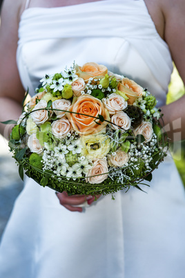 Bride Holds Bridal Bouquet