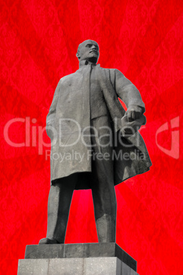Monument to Vladimir Lenin - leader of the Russian revolution.