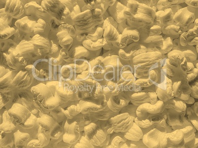 White polystyrene beads background sepia