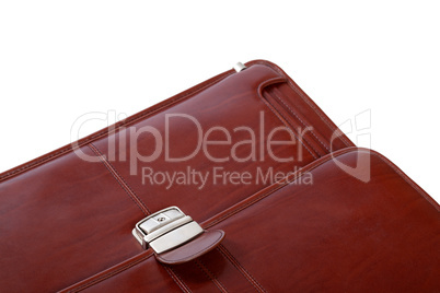 Part of brown leather briefcase