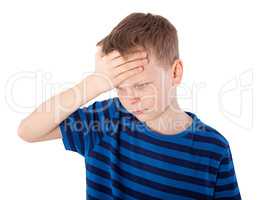 boy with headache
