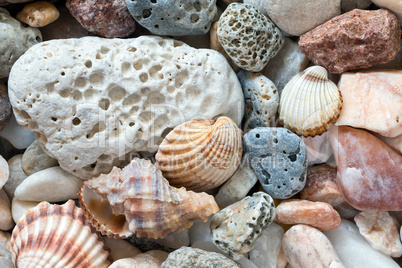 Sea Pebbles On The Beach
