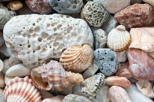 Sea Pebbles On The Beach