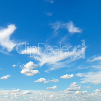 beautiful clouds in blue sky