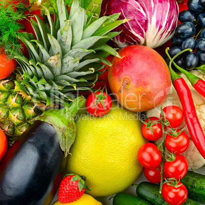 assortment fresh fruits and vegetables