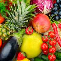 assortment fresh fruits and vegetables