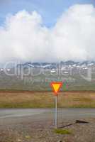 Verkehrsschild auf Island