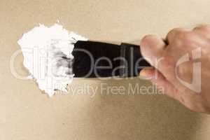 Putty Knife with Spackling Paste