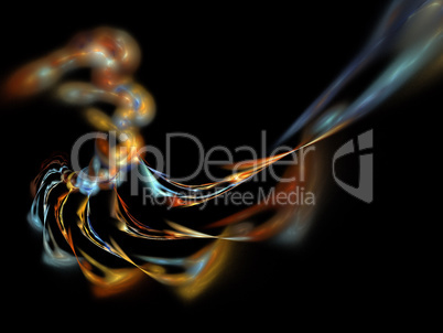 image of one Digital Fractal on Black Color image of one Digital Fractal on Black Color