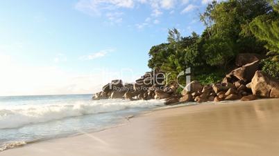 Tropical beach of Anse Georgette, Praslin island, Seychelles