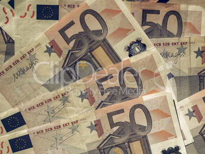 Vintage Fifty Euro notes