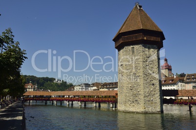 Kapellbrücke in Luzern, Schweiz