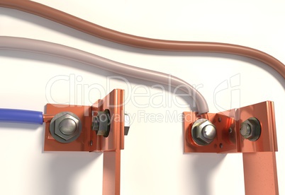 Wire connector terminal 3d illustration