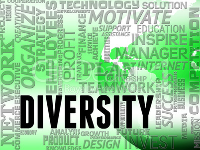 Diversity Words Indicates Mixed Bag And Different