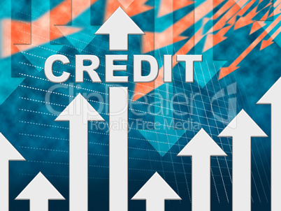 Credit Graph Indicates Finance And Loan Diagram