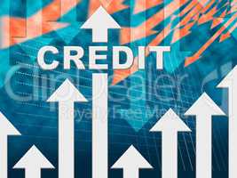 Credit Graph Indicates Finance And Loan Diagram