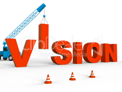 Build Vision Indicates Goals Planning 3d Rendering