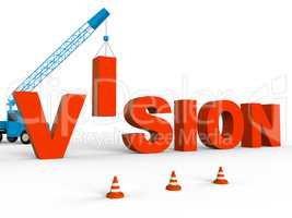 Build Vision Indicates Goals Planning 3d Rendering