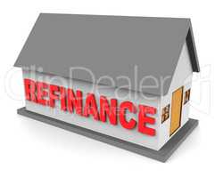House Refinance Shows Equity Loan 3d Rendering