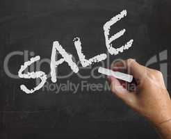 Sale Word Represents Promotion Promo And Discounts