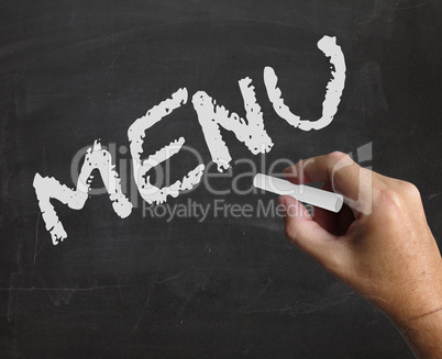 Menu Board Indicates Restaurant Ordering 3d Illustration