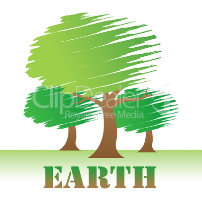 Earth Trees Represents Environment Forest And Nature