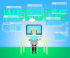 Website Online Means Browsing Internet 3d Illustration