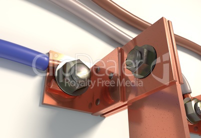 Wire connector terminal 3d illustration