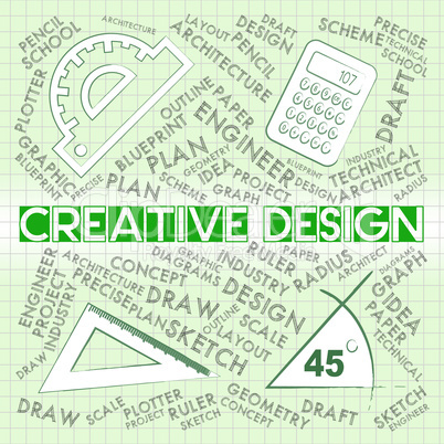 Creative Design Represents Graphic Innovation And Visualization