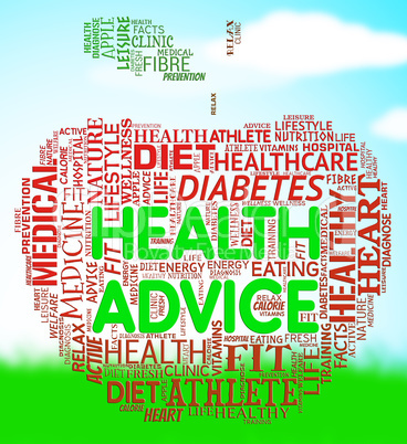 Health Advice Means Wellbeing Guidance And Advisory