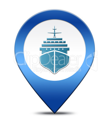 Port Location Represents Cruise Liner And Harbor