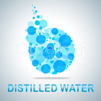 Distilled Water Represents Potable Aqua And Deionized