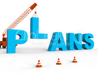 Make Plans Indicates Goals Planner 3d Rendering