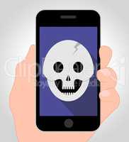 Halloween Skull Online Shows Haunted Online 3d Illustration