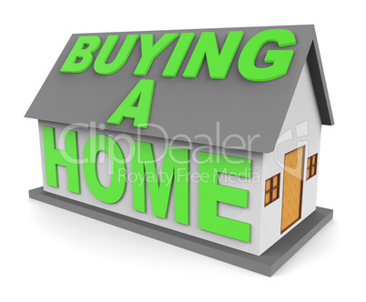 Buying A Home Shows House Purchases 3d Rendering