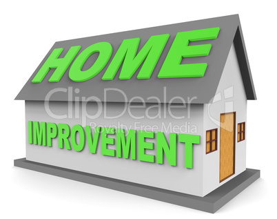 Home Improvement Indicates Property Renovation 3d Rendering