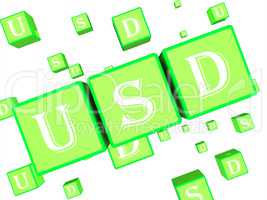 Usd Dice Represents United States Dollar 3d Rendering