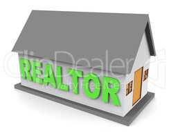 Realtor House Shows Estate Agents 3d Rendering