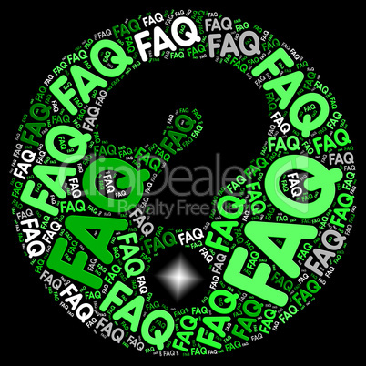 Faq Question Mark Shows Frequently Asked Questions