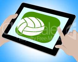 Soccer Online Indicates Tablet Footbal 3d Illustration
