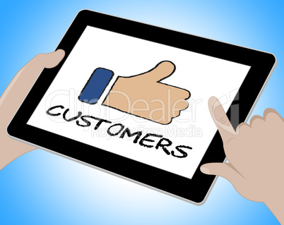 Customers Online Means Internet Shopper 3d Illustration