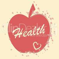 Health Apple Means Healthy Wellness And Care