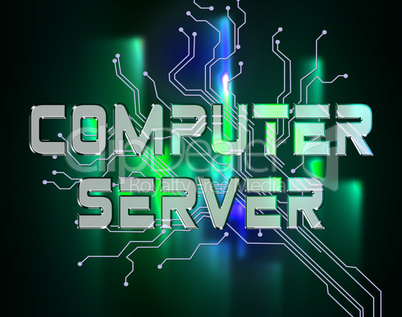 Computer Server Represents Network Servers And Connection