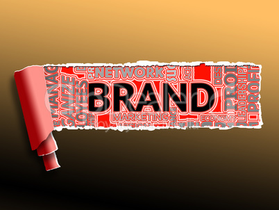 Brand Word Indicates Company Identity 3d Illustration