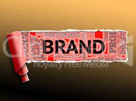 Brand Word Indicates Company Identity 3d Illustration