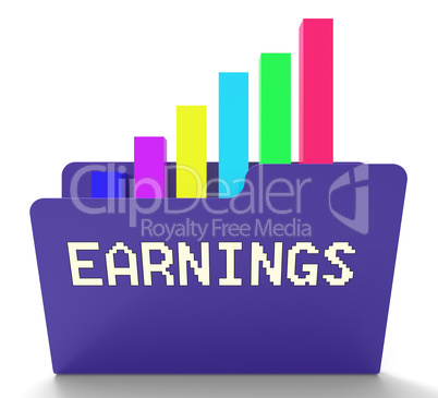 Earnings Chart Means Business Graph 3d Rendering