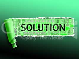 Solution Icons Represent Solving Successful And Resolution